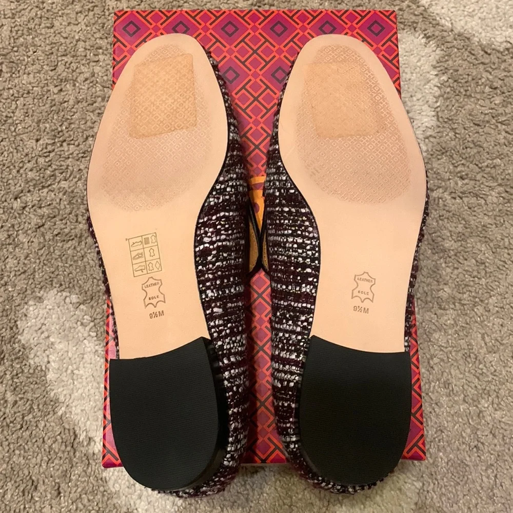 Tory Burch, Mini Benton Charm Loafer Tweed, New Claret Multi, US 9.5